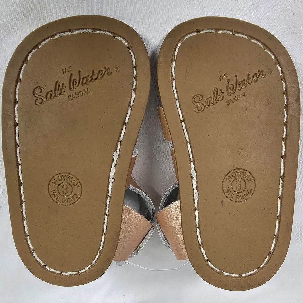 THE ORIGINAL SALT WATER HOOK & LOOP SANDALS – ROSE GOLD – TODDLER SIZE 3